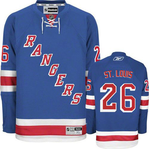 #26 Youth Martin St.Louis Authentic Home Jersey - Reebok NHL New York Rangers Royal Blue