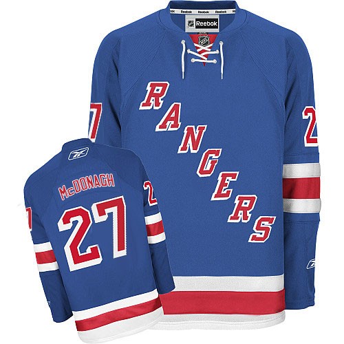 #27 Youth Ryan McDonagh Premier Home Jersey - Reebok NHL New York Rangers Royal Blue